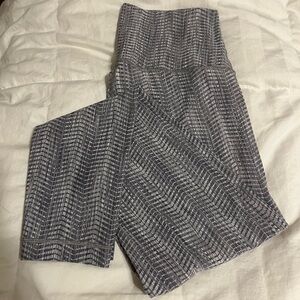 Lululemon Wunder Under High Rise Leggings Luon Arrow Battleship Silver Size 6